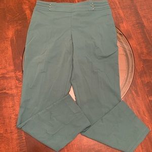 JM Collection Slim Leg Rivet Pants Tummy Control